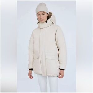 Aritzia TNA Big Chill Parka Jacket in Matte Pearl Size 1